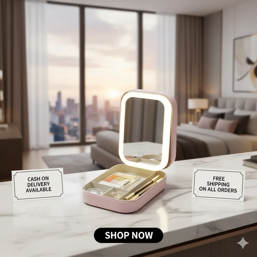 Mini Vanity Makeup Box with LED